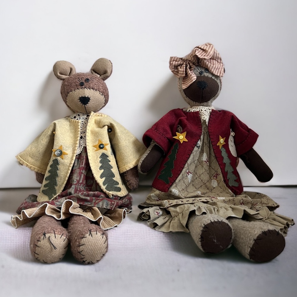 Handmade Country Cottage Mice Set of 2, 32” height